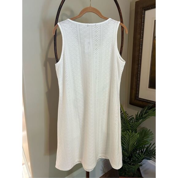 White Eyelet Knit Swimsuit Coverup NWT - Picture 2 of 5